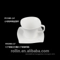 Copos cerâmicos chineses baratos do chá, porcelana branca por atacado impressos copos cerâmicos do chá e saucers